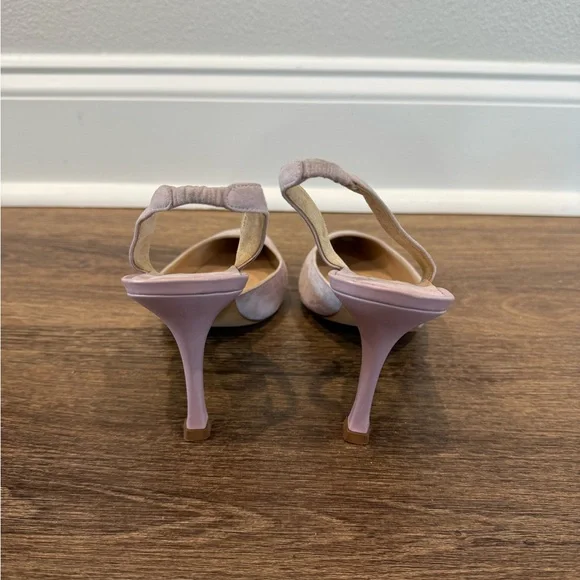 Manolo Blahnik Pink Slingback Heels - Picture 12 of 13